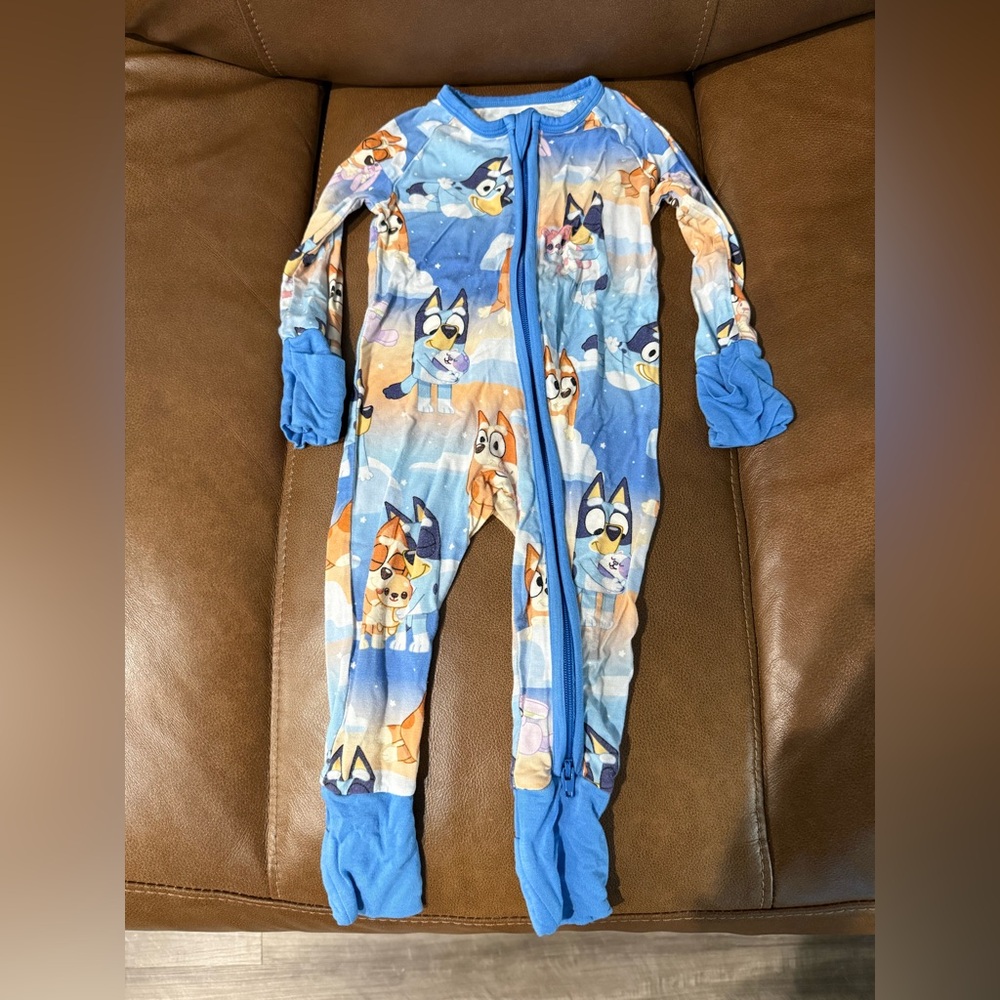 Little Sleepies Bluey Kids Footie